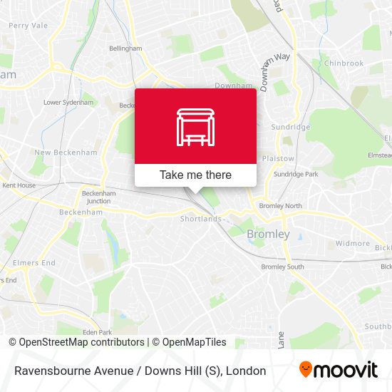 Ravensbourne Avenue / Downs Hill (S) map