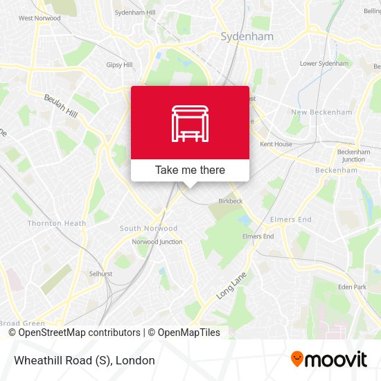 Wheathill Road (S) map