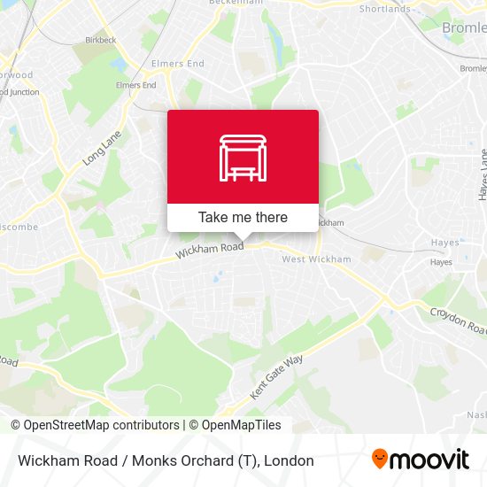 Wickham Road / Monks Orchard (T) map