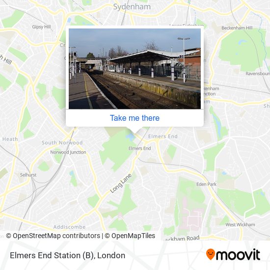 Elmers End Station (B) map