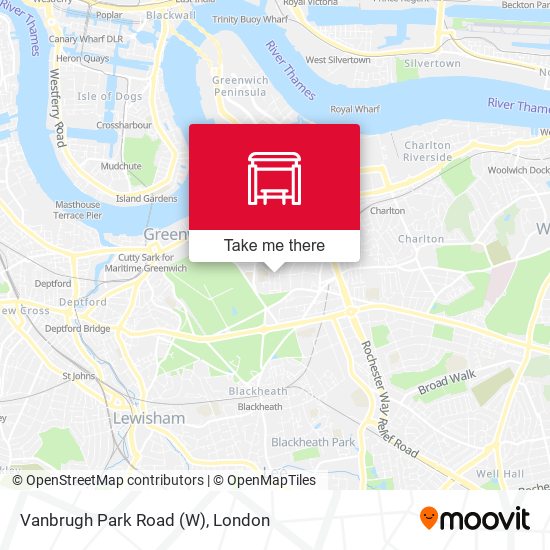 Vanbrugh Park Road (W) map