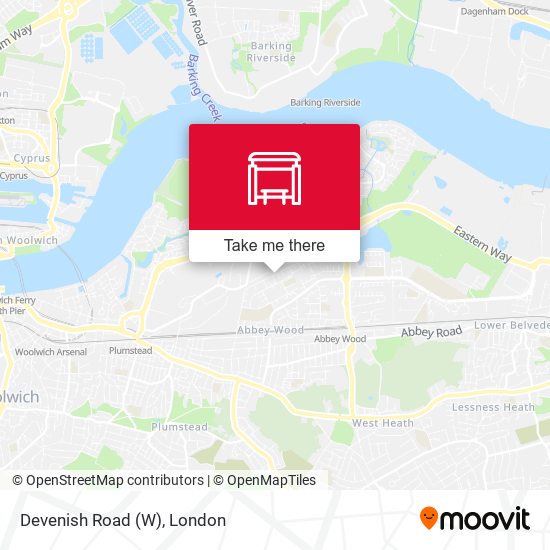 Devenish Road (W) map