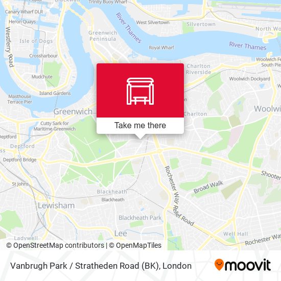 Vanbrugh Park / Stratheden Road (BK) map