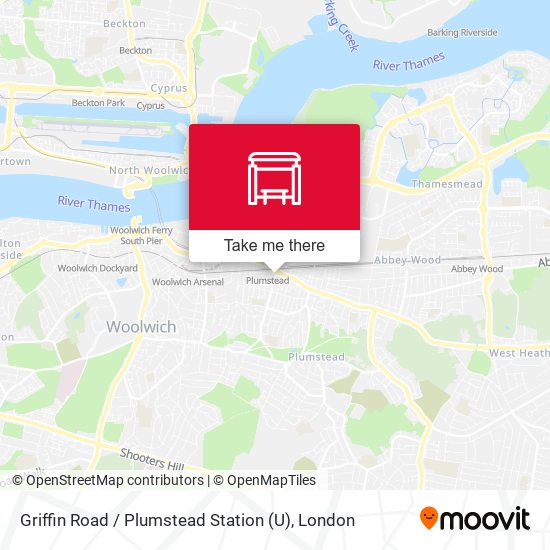 Griffin Road / Plumstead Station (U) map