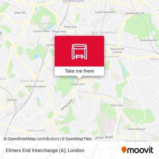 Elmers End Interchange (A) map