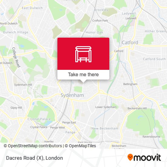 Dacres Road (X) map