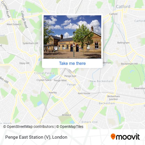 Penge East Station (V) map