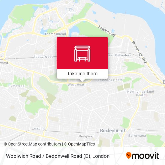 Woolwich Road / Bedonwell Road (D) map