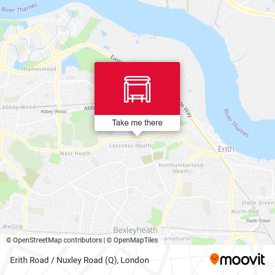Erith Road / Nuxley Road (Q) map