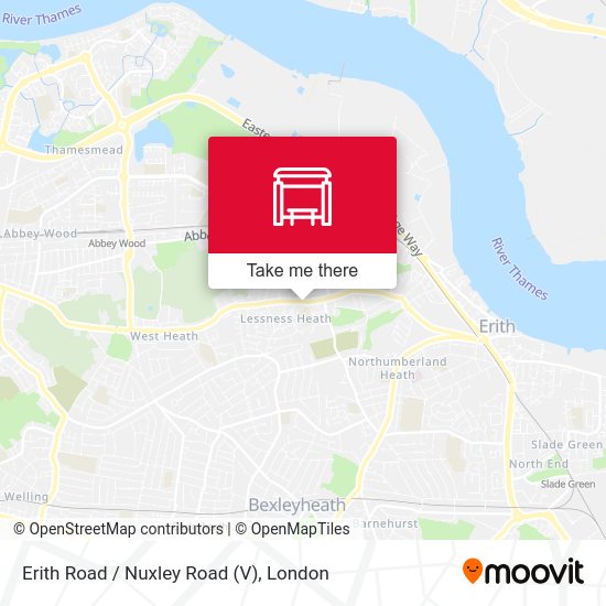 Erith Road / Nuxley Road (V) map