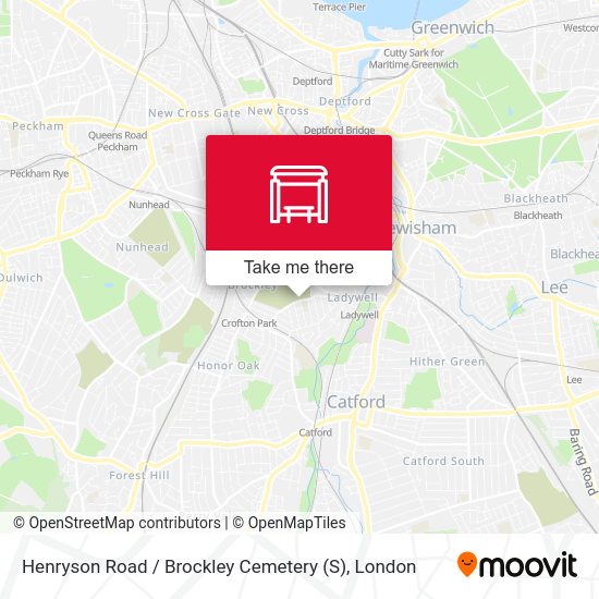 Henryson Road / Brockley Cemetery (S) map