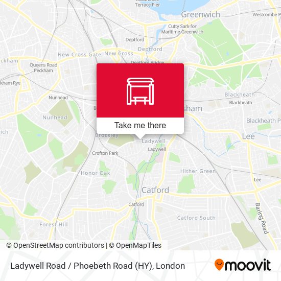 Ladywell Road / Phoebeth Road (HY) map