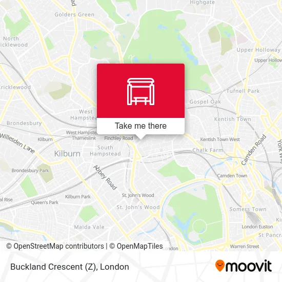 Buckland Crescent (Z) map