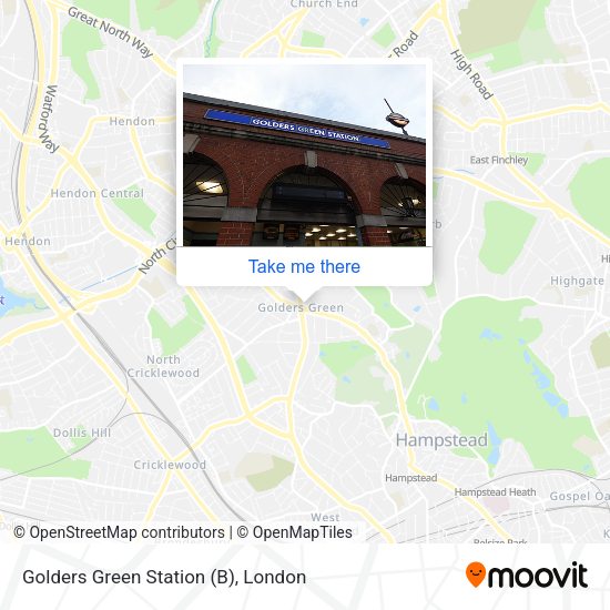 Golders Green Station (B) map