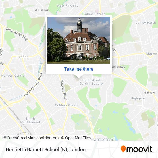 Henrietta Barnett School (N) map