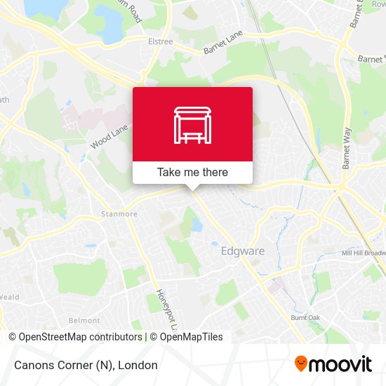 Canons Corner (N) map