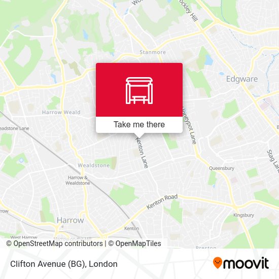 Clifton Avenue (BG) map