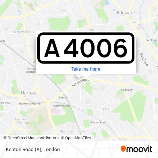 Kenton Road (A) map