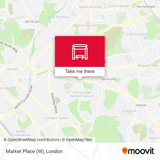 Market Place (W) map