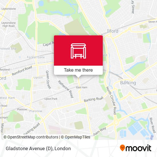 Gladstone Avenue (D) map