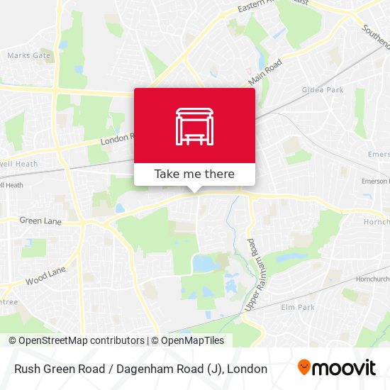 Rush Green Road / Dagenham Road (J) map