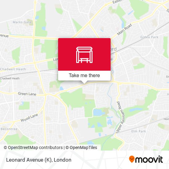 Leonard Avenue (K) map