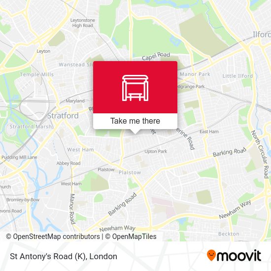 St Antony's Road (K) map