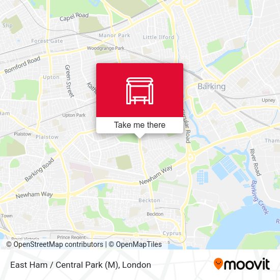East Ham / Central Park (M) map