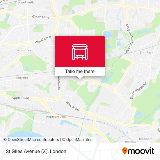 St Giles Avenue (X) map