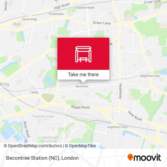 Becontree Station (NC) map