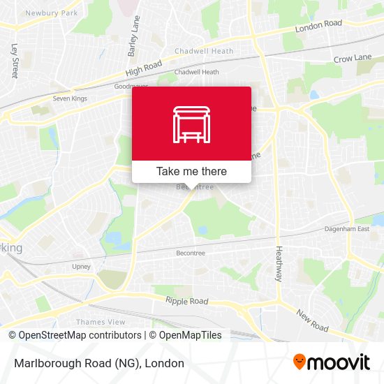 Marlborough Road (NG) map