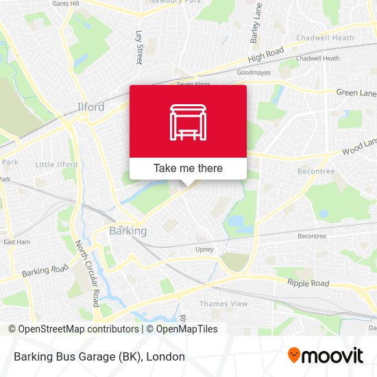 Barking Bus Garage (BK) map