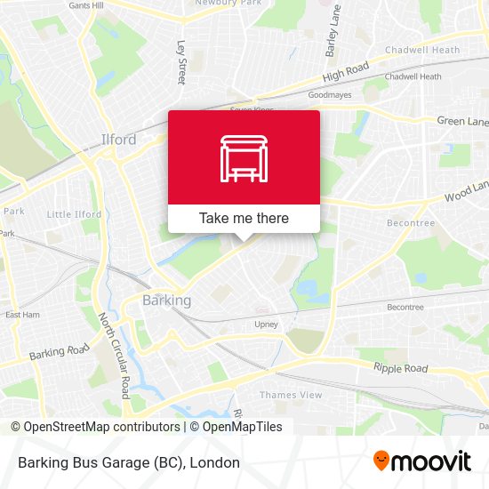Barking Bus Garage (BC) map
