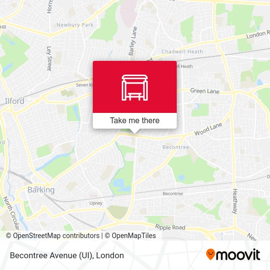 Becontree Avenue (UI) map