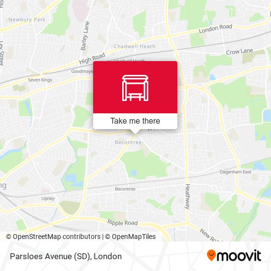 Parsloes Avenue (SD) map