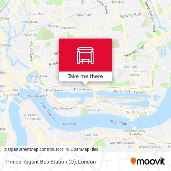 Prince Regent Bus Station (Q) map
