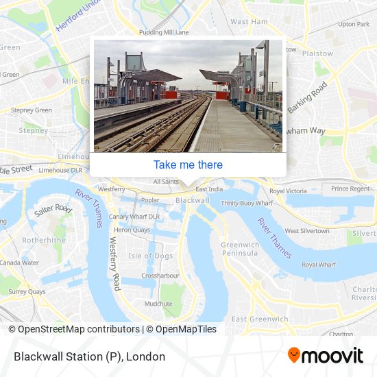 Blackwall Station (P) map