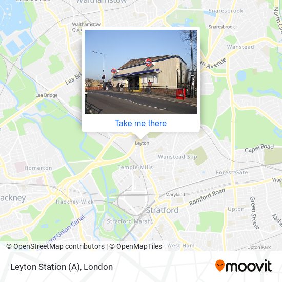 Leyton Station (A) map