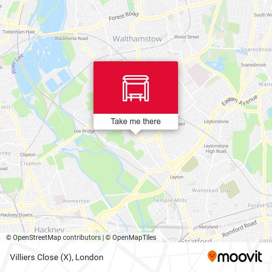 Villiers Close (X) map