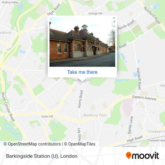 Barkingside Station (U) map