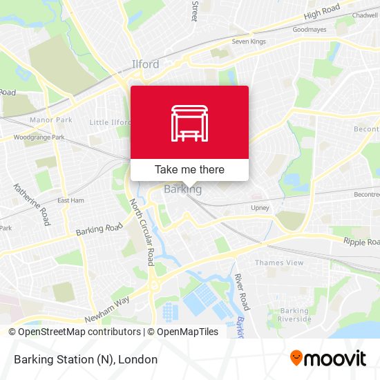 Barking Station (N) map