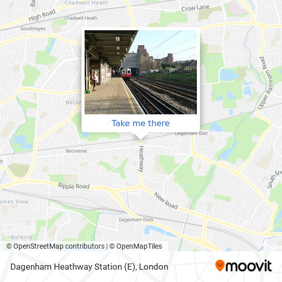 Dagenham Heathway Station (E) map