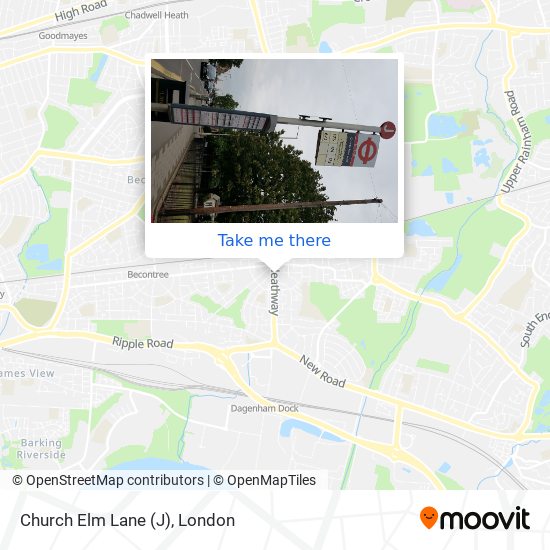 Church Elm Lane (J) map