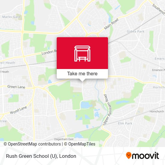 Rush Green School (U) map