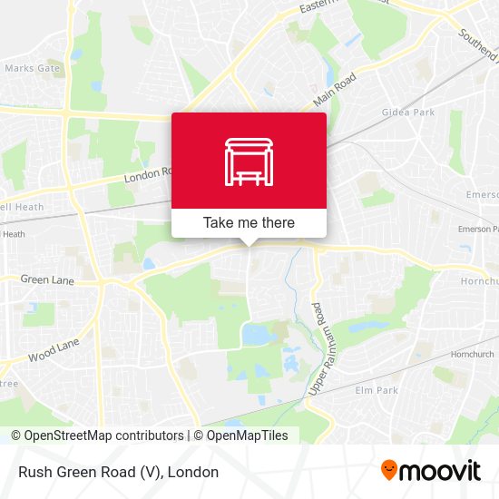 Rush Green Road (V) map