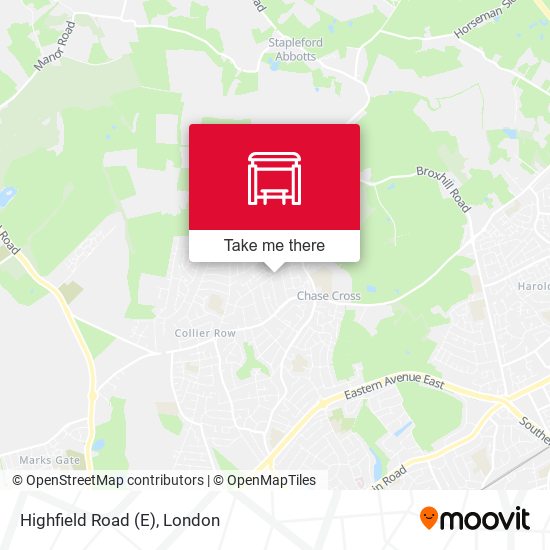 Highfield Road (E) map