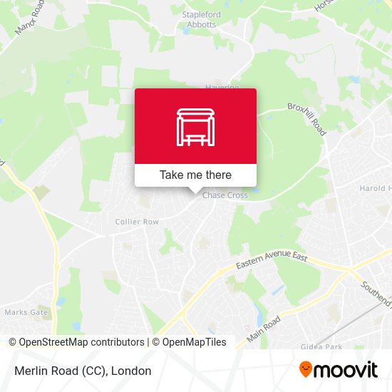 Merlin Road (CC) map