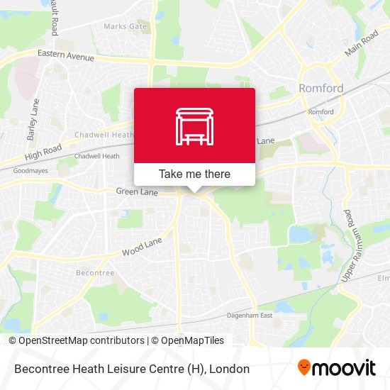 Becontree Heath Leisure Centre map