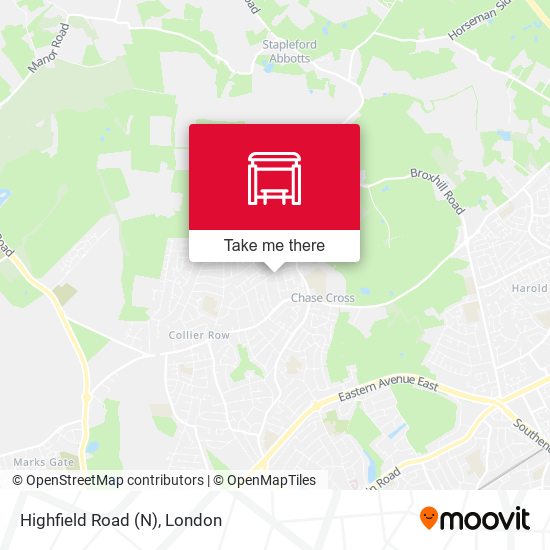 Highfield Road (N) map