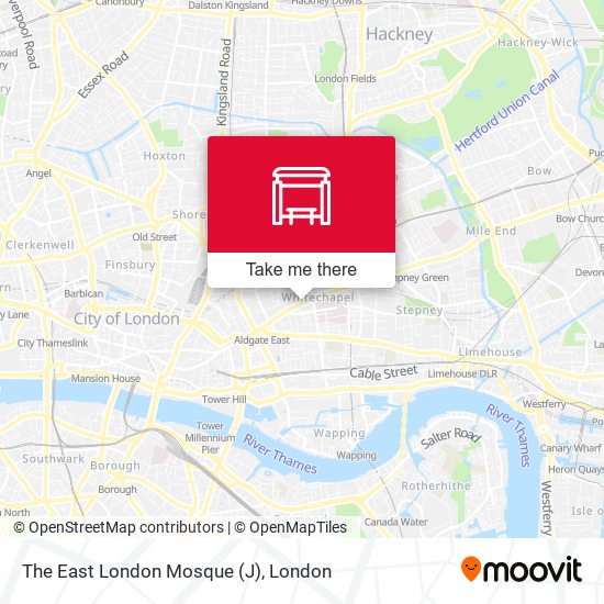 The East London Mosque (J) map